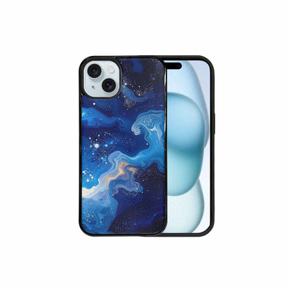 iPhone 15 Plus Case — Galaxy Art Blue Starfield Small Galaxy, Personalized Phone Case