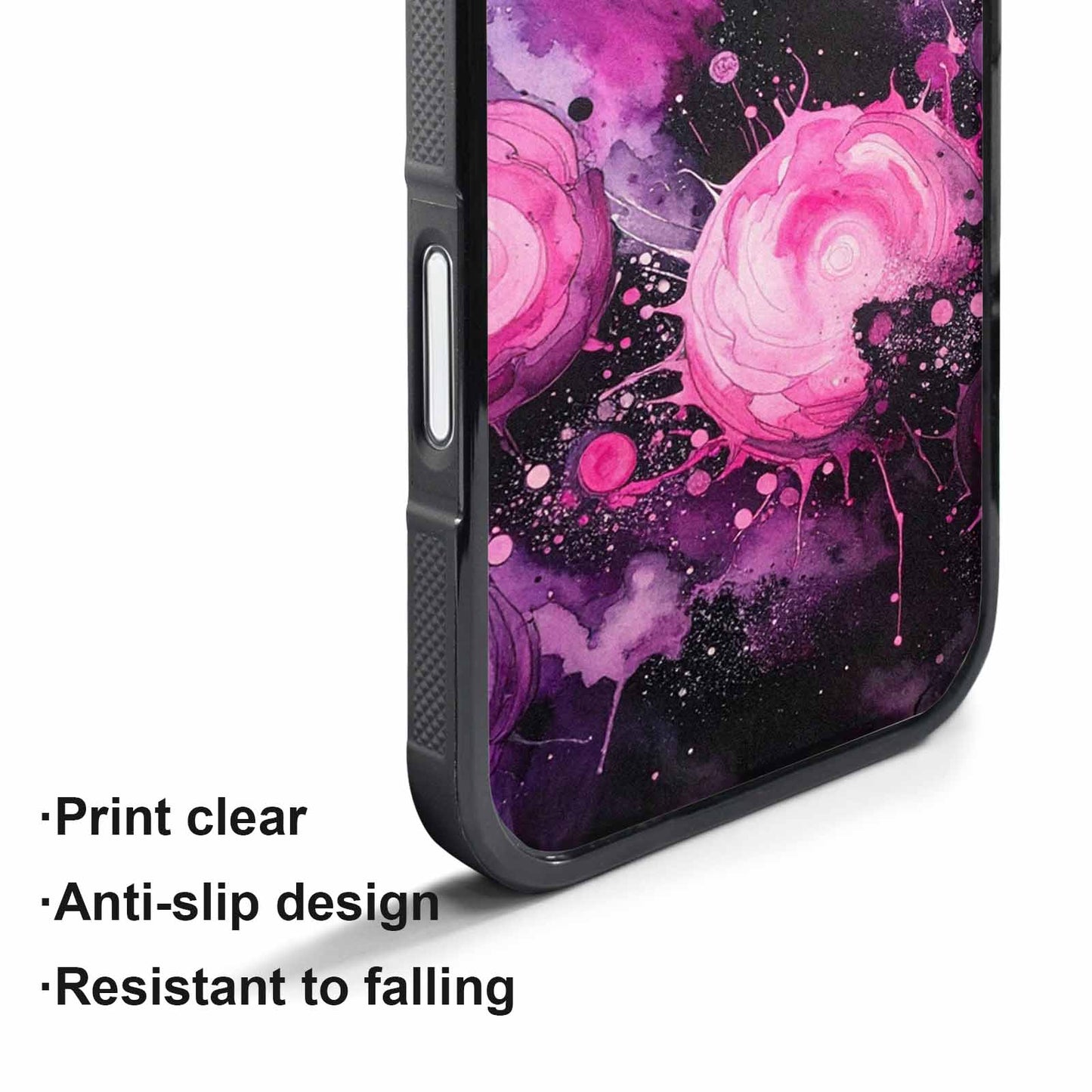 iPhone 17 Air Case — Galaxy Nebula Black Pink Ink Galaxy, Customized Protective Case