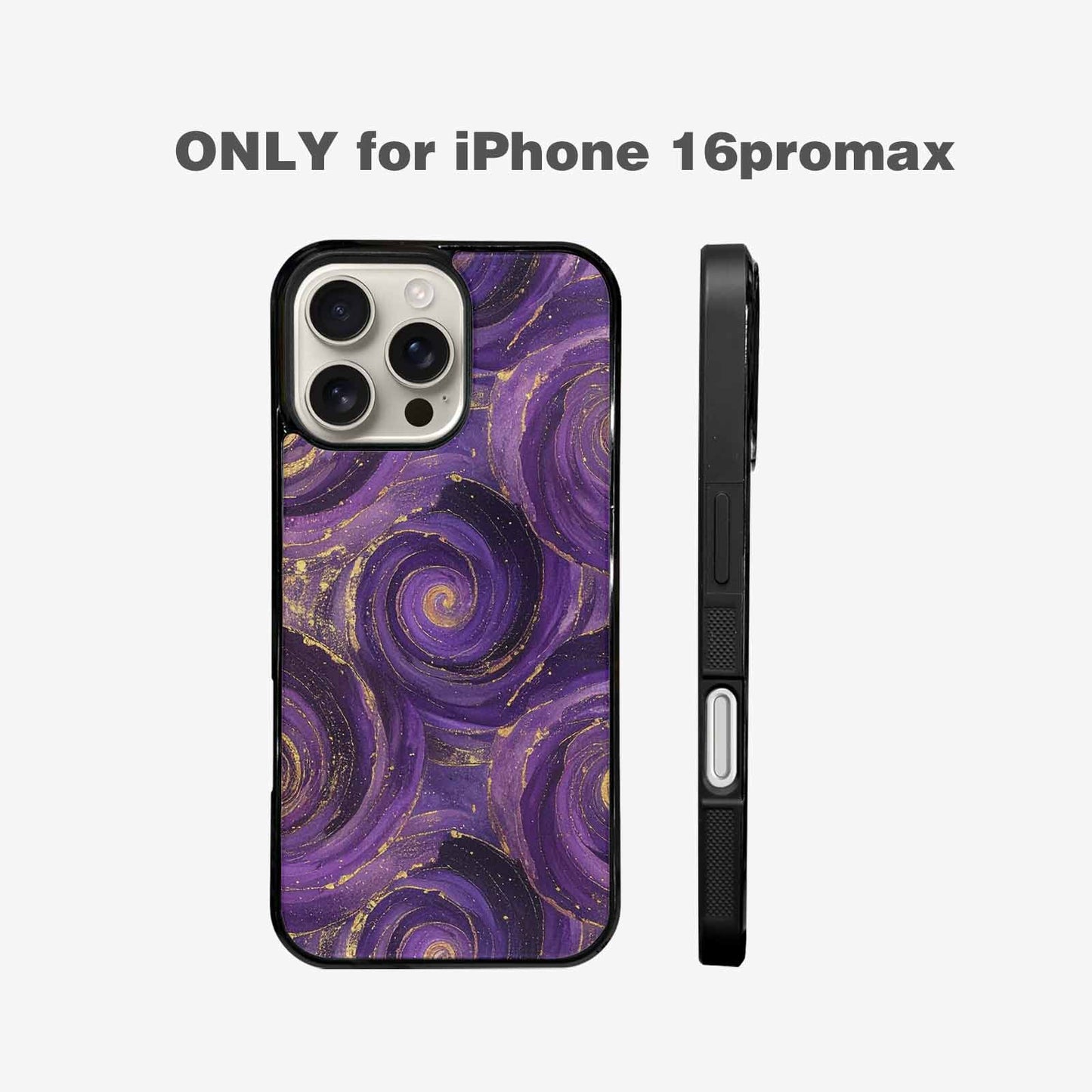 iPhone 16 Pro Max Case — Swirling Brushstroke Starry Night Texture Blended, Custom Phone Case