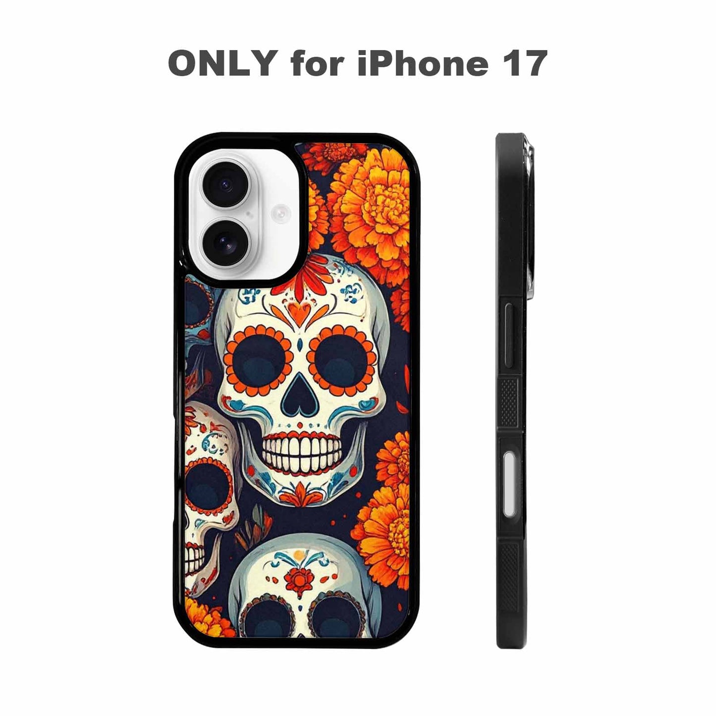 iPhone 17 Case — Skull Dark Art Gothic Print Gothic, Custom Printed Phone Case