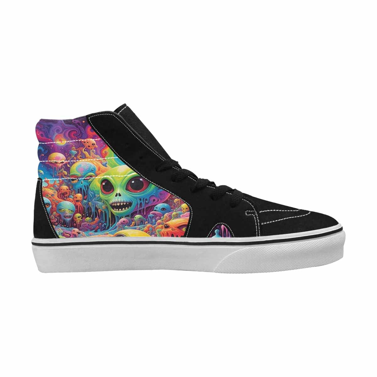 MEN'S Aliens  Tie Dye High Top Canvas Dreamlike Custom Shoes