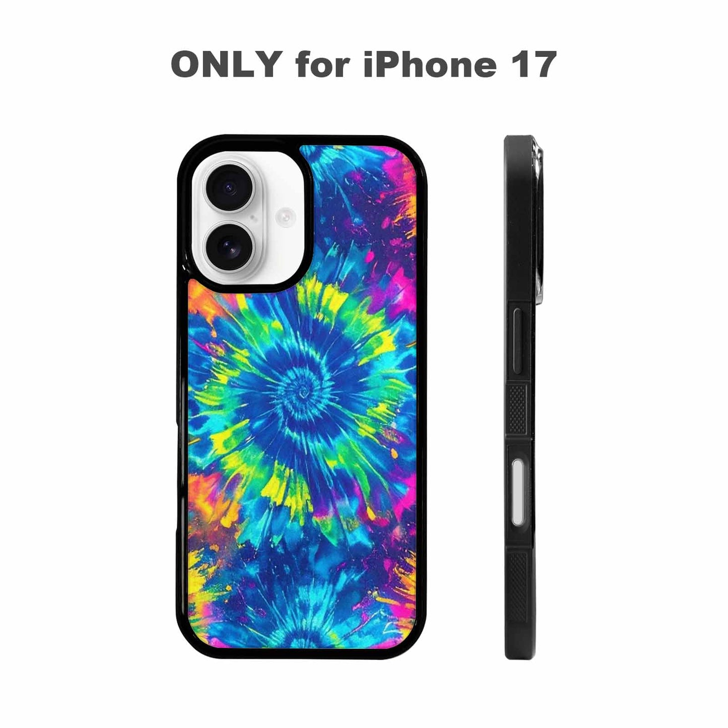iPhone 17 Case — Tie Dye Neon Acid Tie Dye, Custom Made Phone Cover