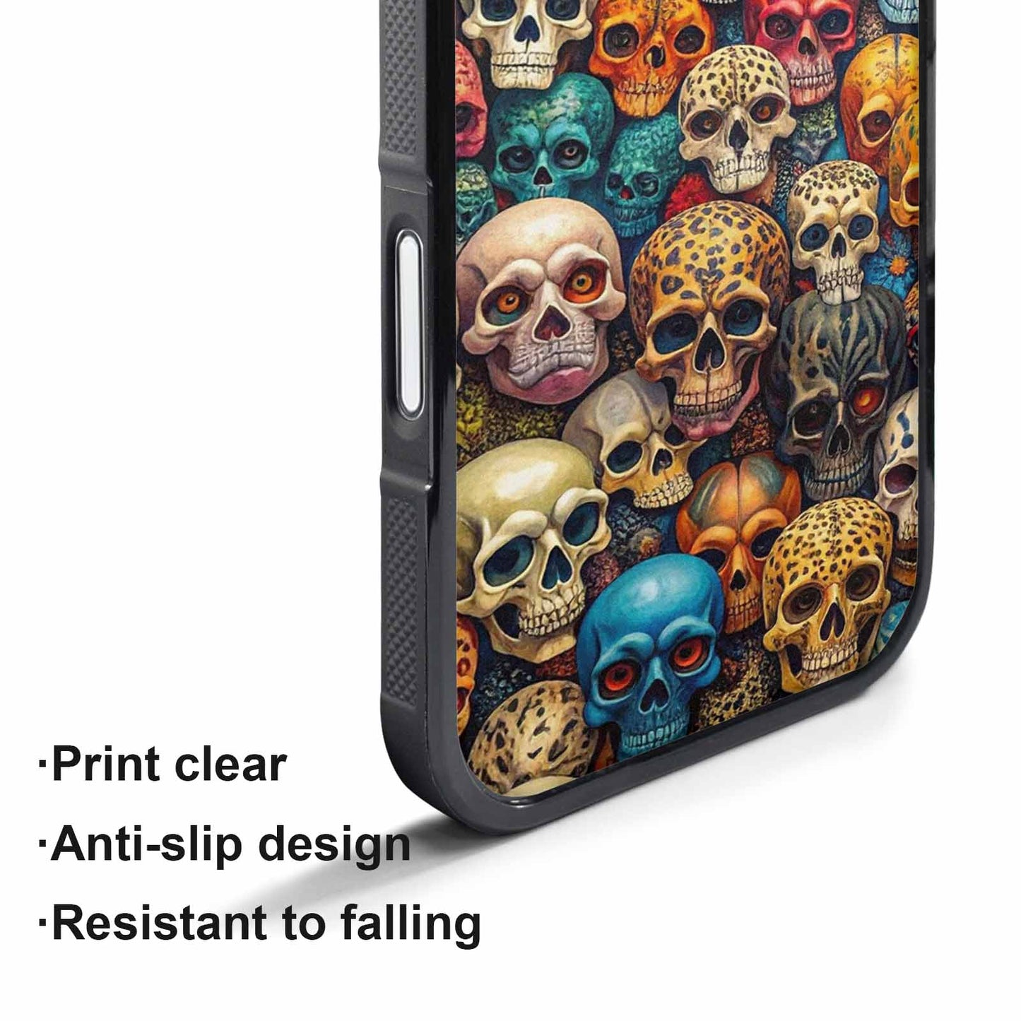 iPhone 17 Pro Max Case — Skulls Animal Print Gothic Skulls, Custom Designed Case Cover