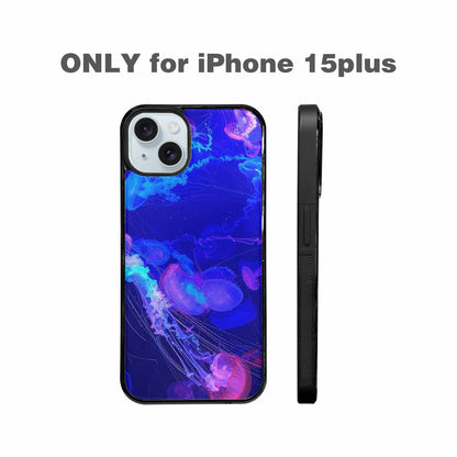 iPhone 15 Plus Case — Jellyfish Glow Jellyfish Glow Pattern Hundreds, Customized Protective Case