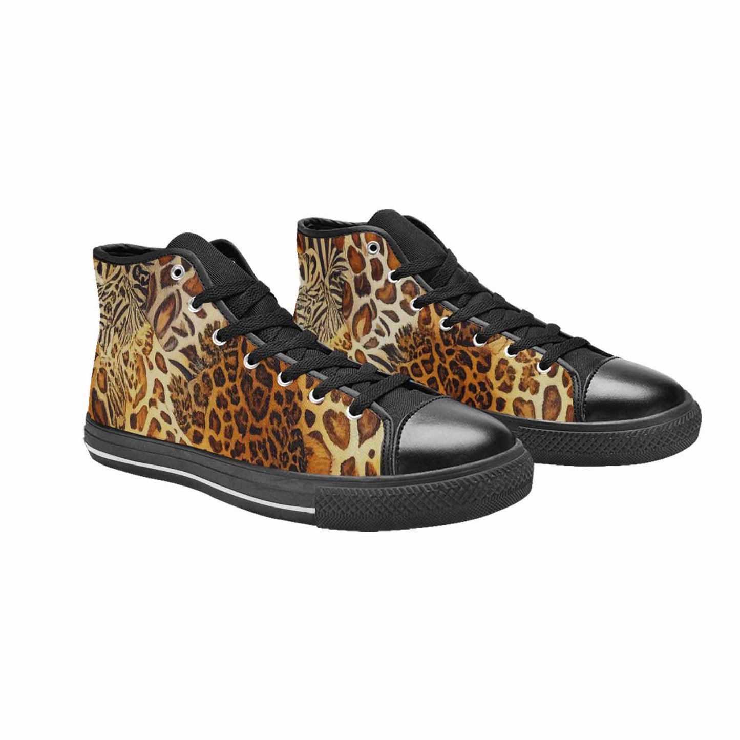 MEN'S Animal Print High Top Canvas Grunge Sneakers