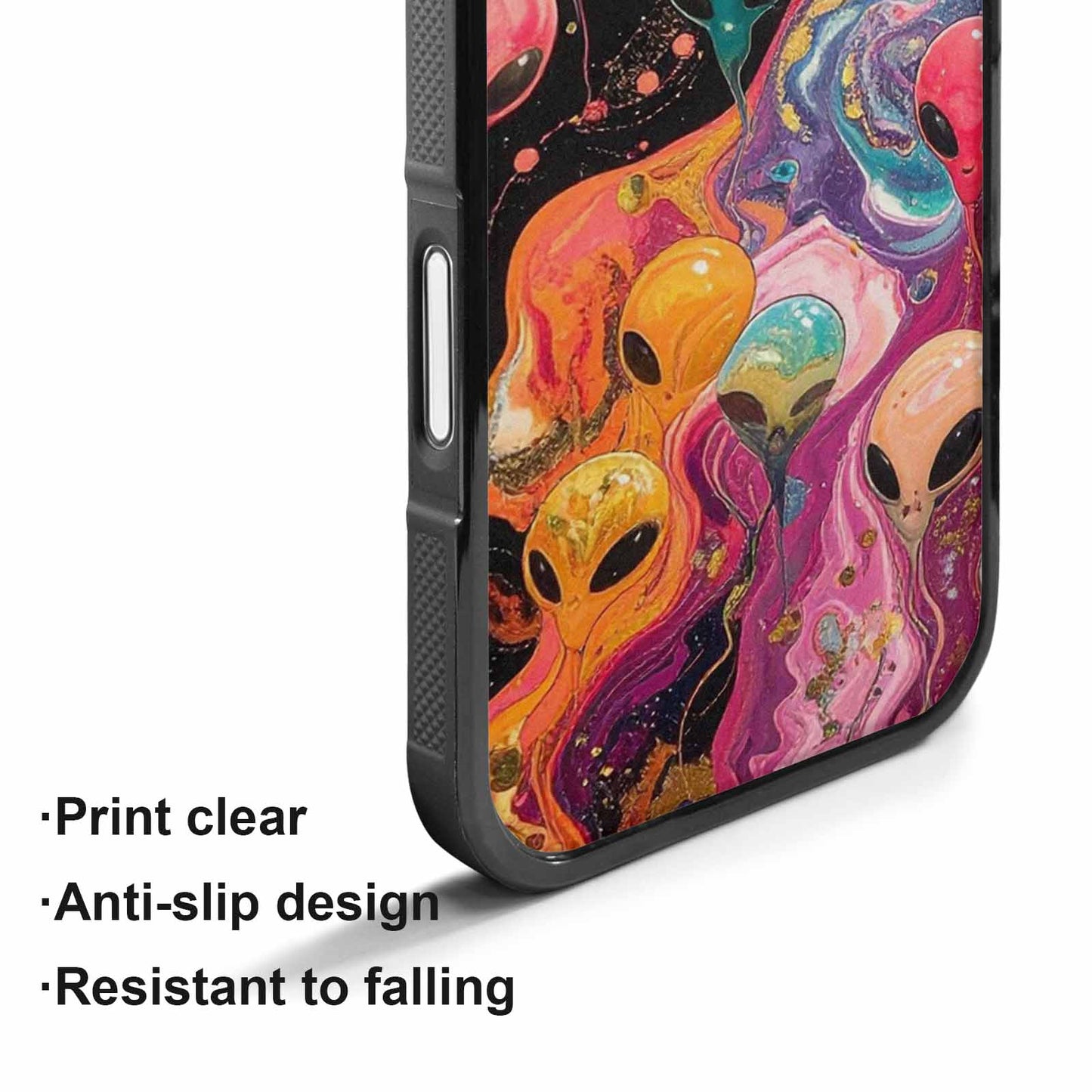 iPhone 17 Case — Aliens Marblealiens Pattern Alien Scifi, Unique Phone Case Design