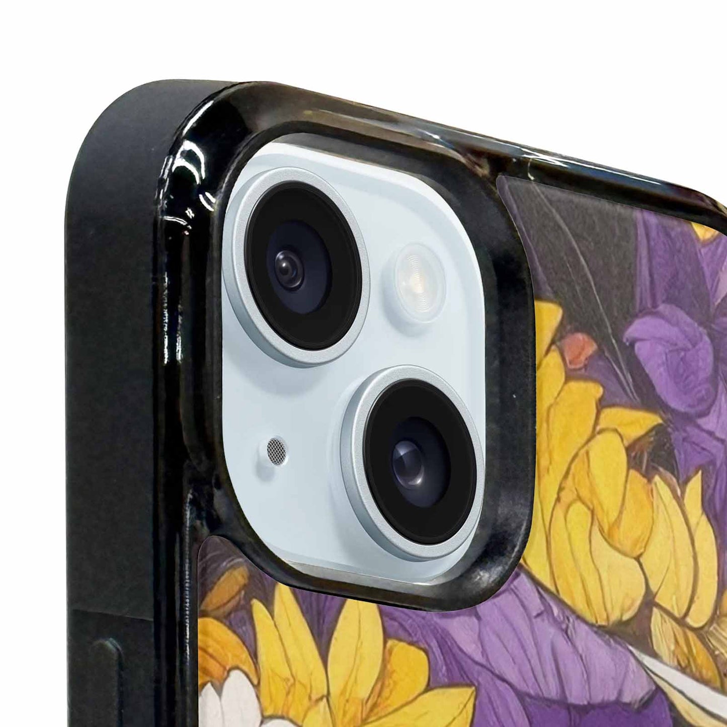 iPhone 15 Plus Case — Nonbinary Flag Color Theme Small Rainbow, Custom Printed Phone Case