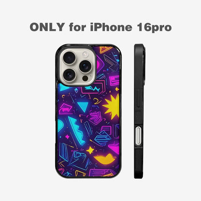 iPhone 16 Pro Case — 80s Retro Motif 80s Retro Motifs, Original Design Phone Case