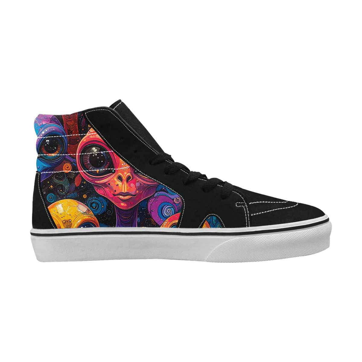 WOMEN'S Cartoon Alien Characters High Top Canvas Y2K Custom Sneakers