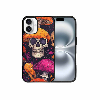 iPhone 16 Plus Case — Mushroom Skulls Custom, Customized Protective Case