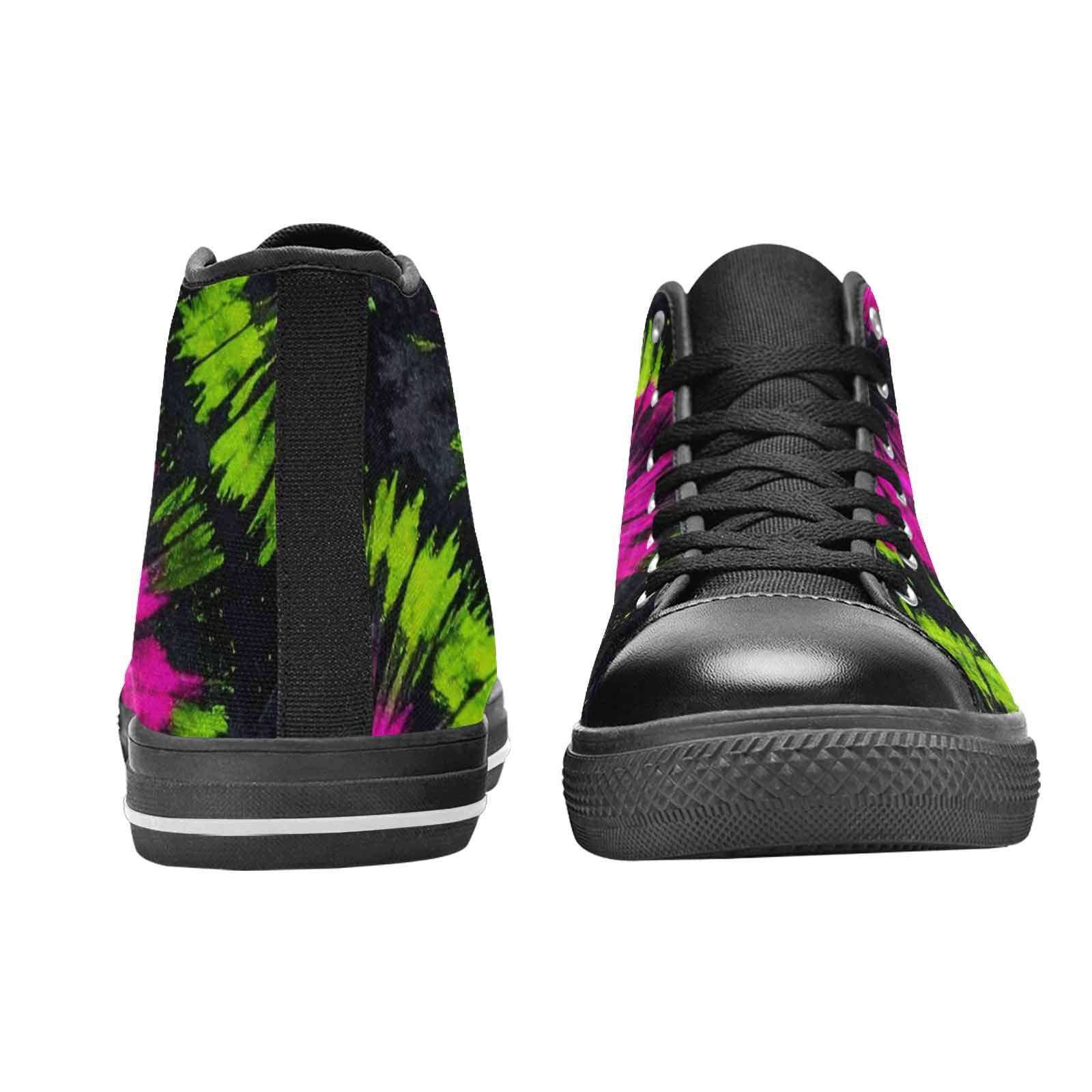 MEN'S Acid Wash Tie Dye Neon High Top Canvas Neon Fantasy Sneakers