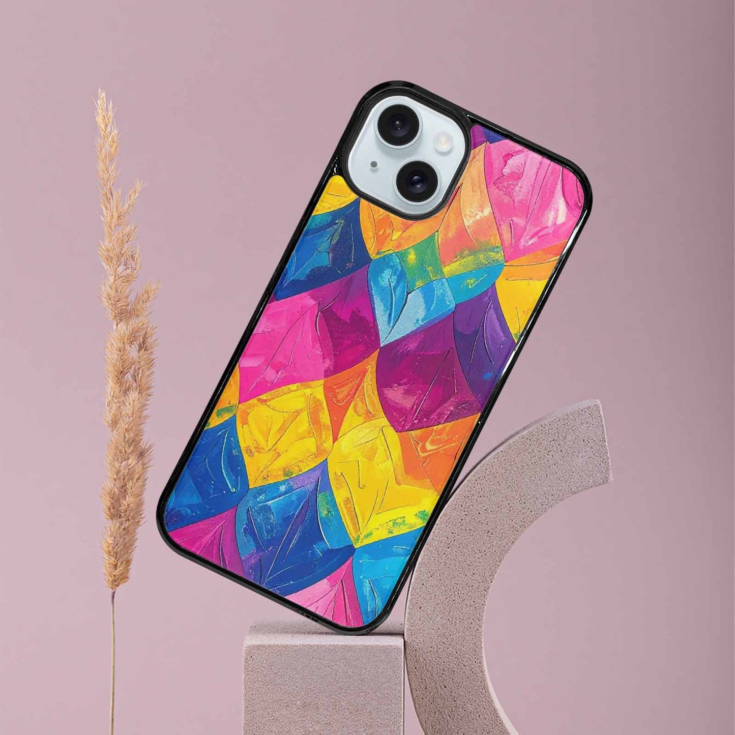 iPhone 15 Plus Case — Pansexual Flag Color Theme Small Rainbow, Custom Made Phone Cover
