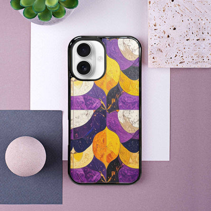 iPhone 16 Case — Nonbinary Flag Color Theme Small Rainbow, Custom Printed Phone Case