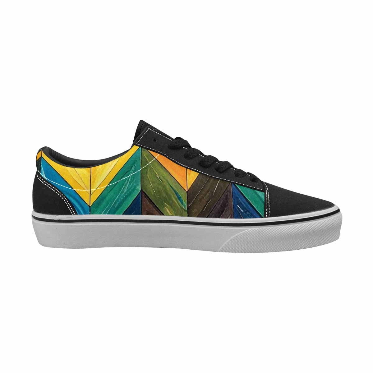 MEN'S Progress Pride Flag Canvas Lace-Up Vibrant Chaos Shoes