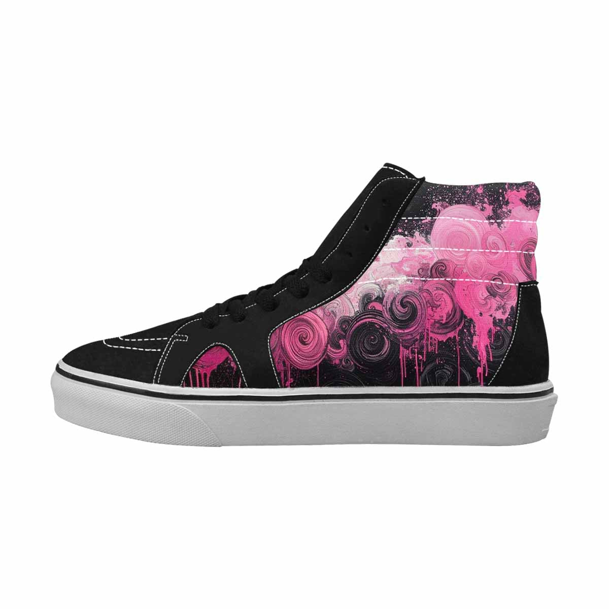 MEN'S Van Gogh Swirl High Top Canvas Wallpaper Art Custom Sneakers