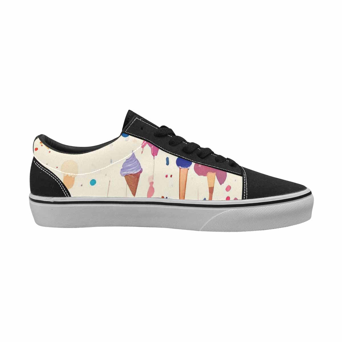 WOMEN'S Ice Cream Motif Ice Lace-Up Canvas Neon Fantasy Shoes