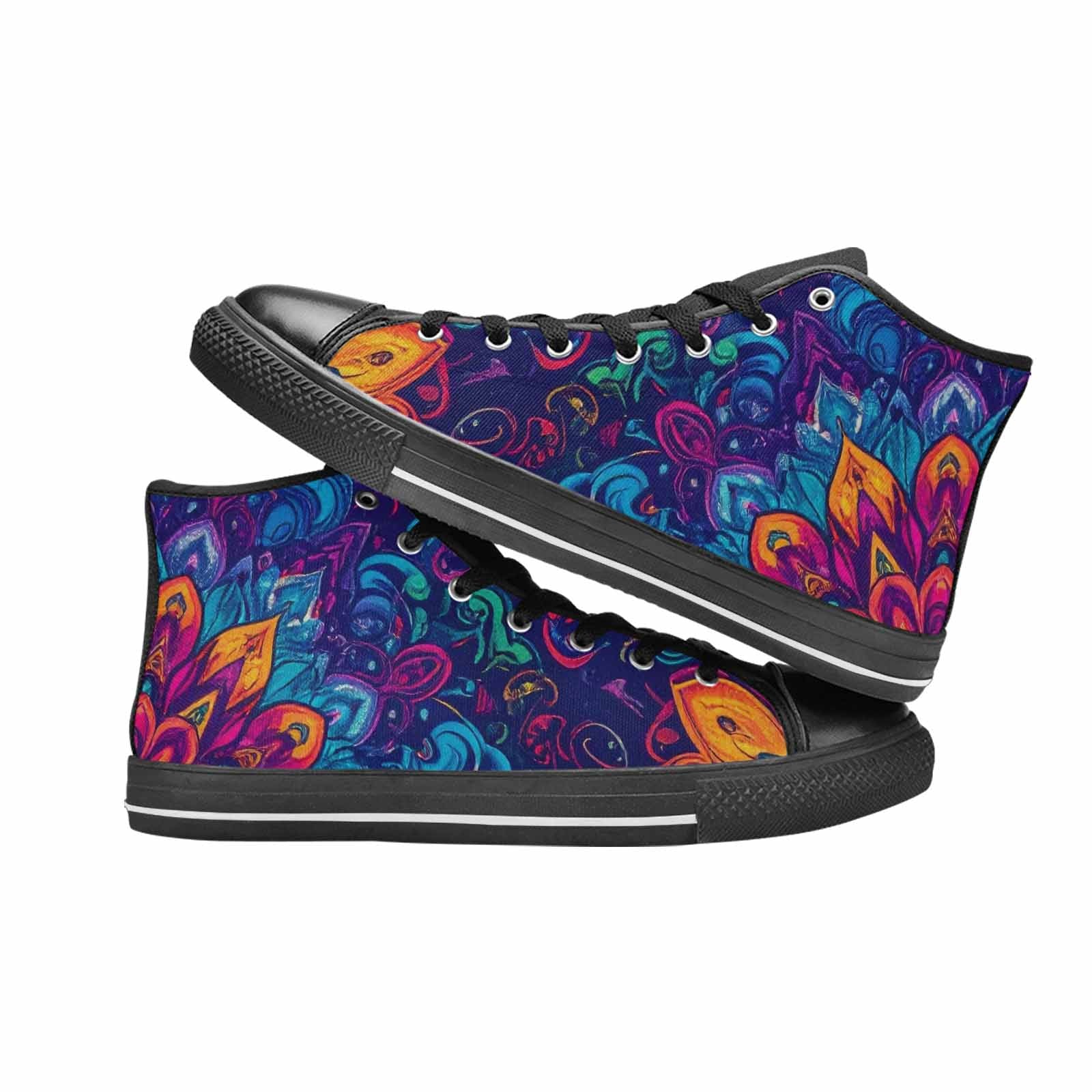 MEN'S Tie Dye Mandala High Top Canvas Y2K Shoes