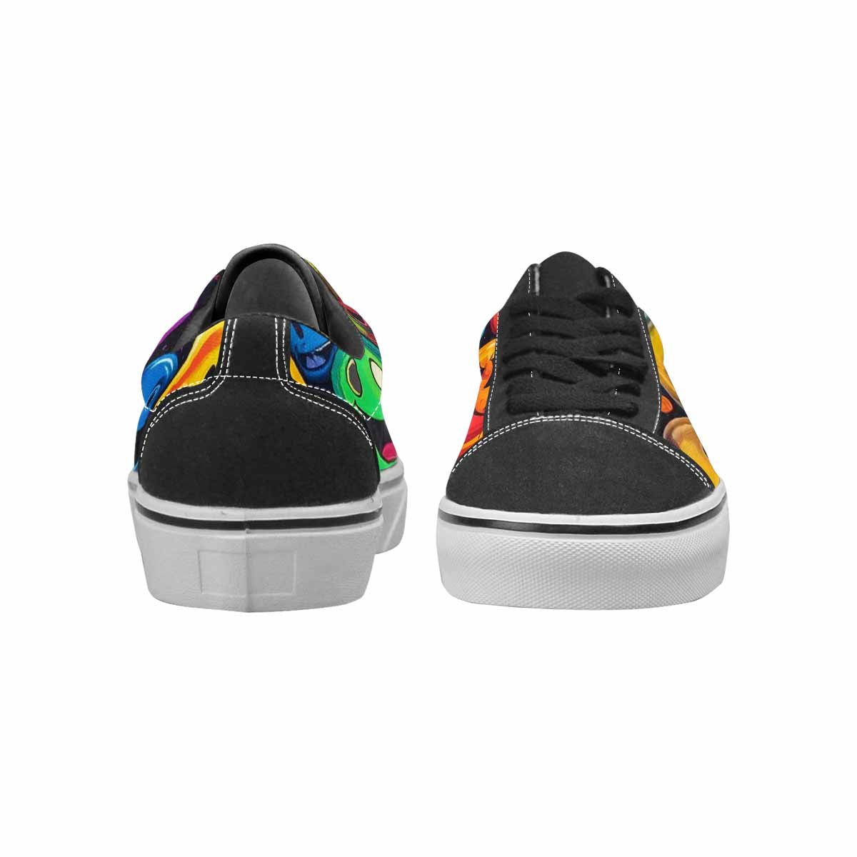 WOMEN'S Smiley Faces × Glow Lace-Up Canvas Surreal Custom Shoes