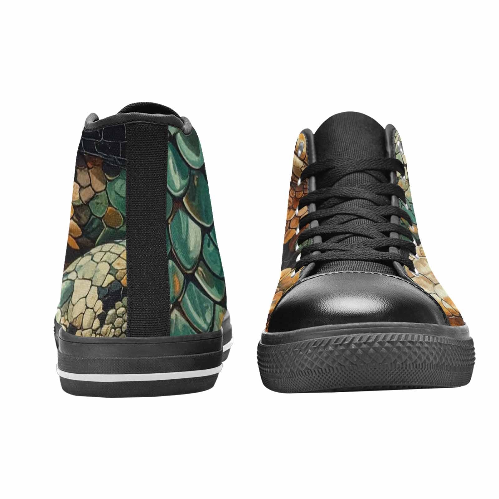 MEN'S Snake Skin Reptile High Top Canvas Surreal Shoes