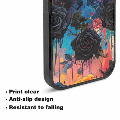 iPhone 15 Plus Case — Gothic Rose Gothic Roses Pattern Hundreds, Customized Protective Case