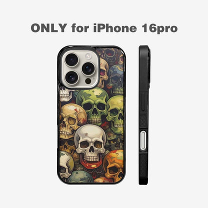 iPhone 16 Pro Case — Skulls Pattern Hundreds Of Sma, Original Design Phone Case