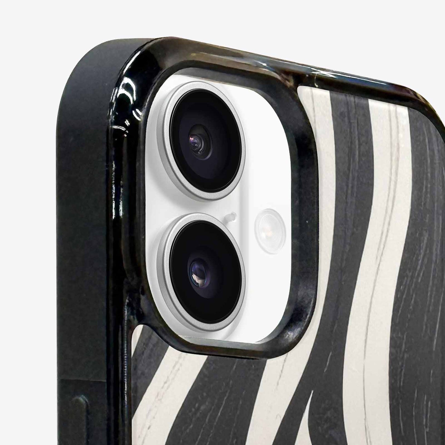 iPhone 16 Case — Modern Zebra Stripe, Custom Print Case Cover