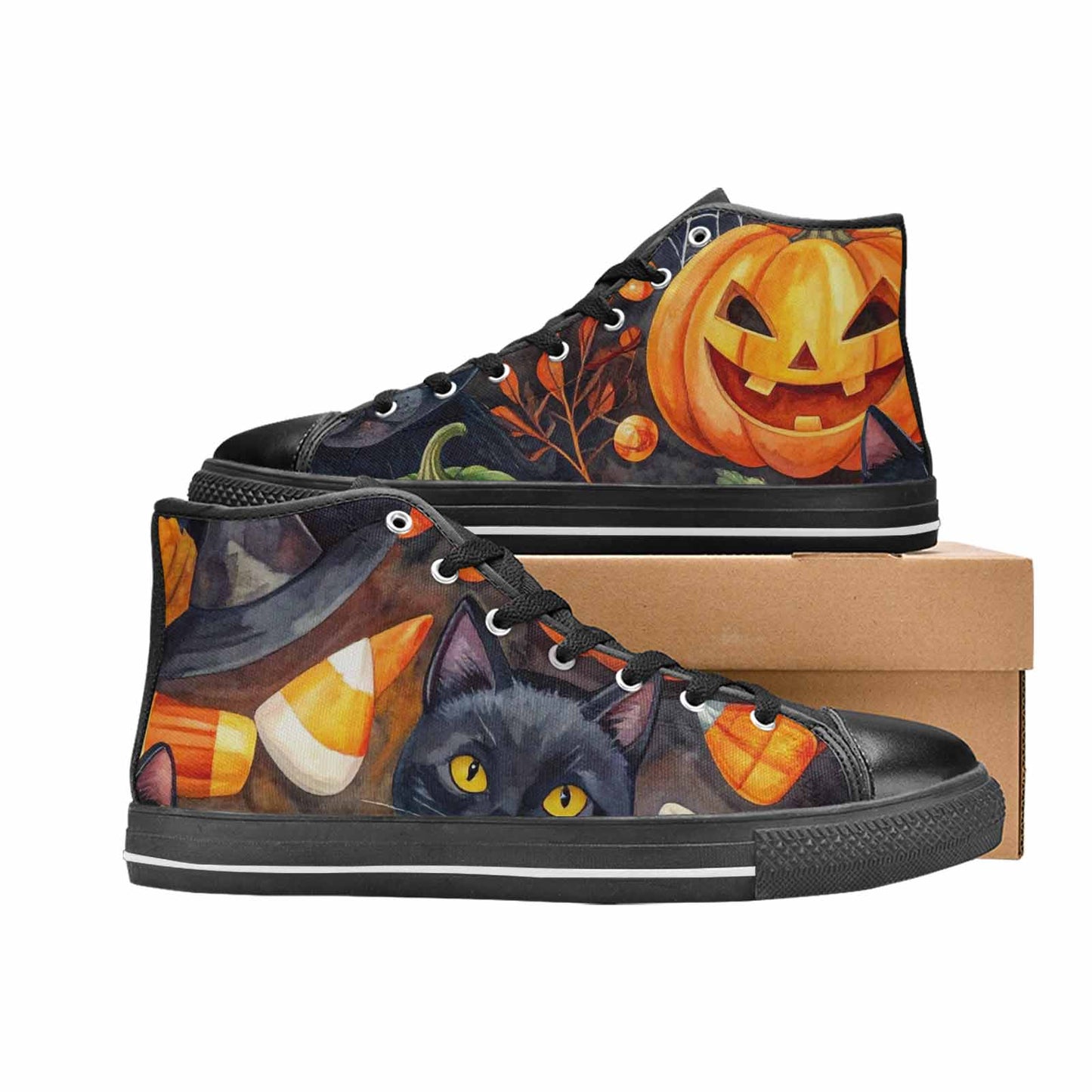 MEN'S Halloween High Top Canvas Grunge Sneakers