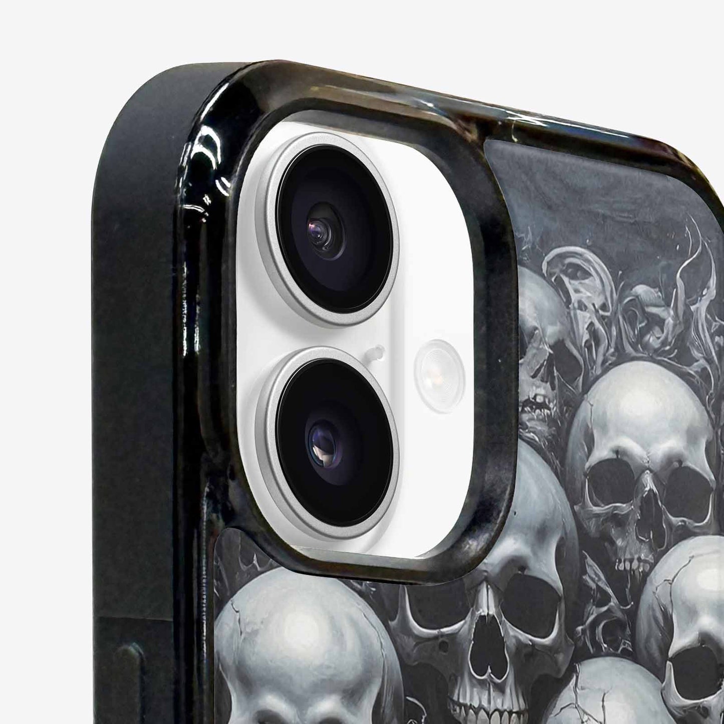 iPhone 16 Case — Grey Dark Black And Grey Tones, Custom Printed Phone Case