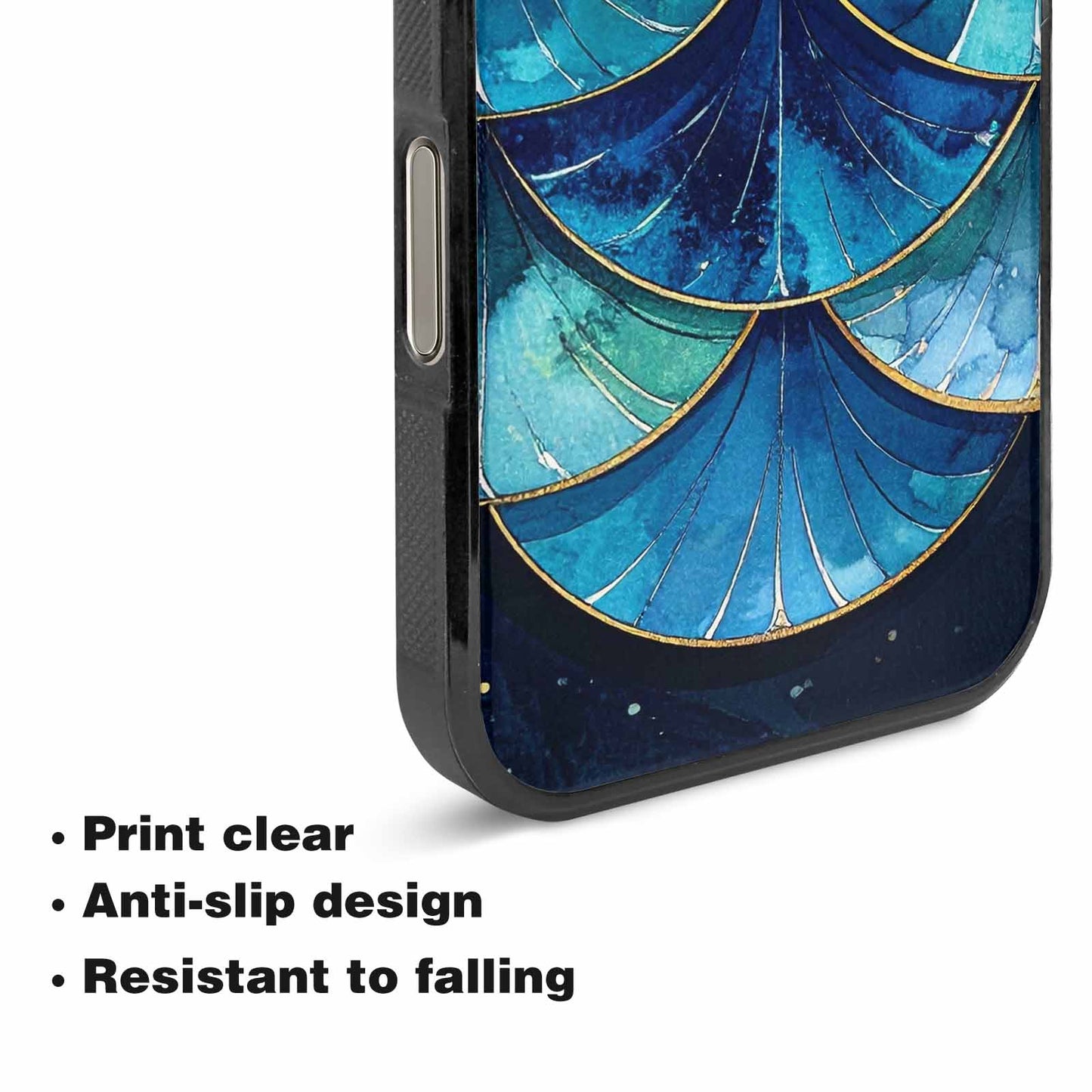 iPhone 16 Pro Case — Mermaid Scale Art Pattern, Unique Phone Case Design