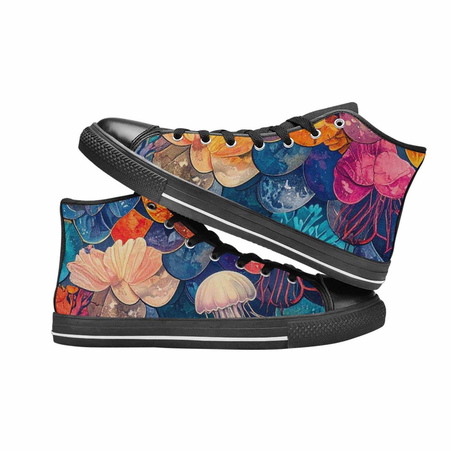 MEN'S Fish Scale Coral High Top Canvas Aesthetic Shoes