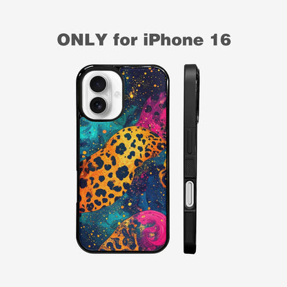 iPhone 16 Case — Leopard Print Galaxy, Original Design Phone Case