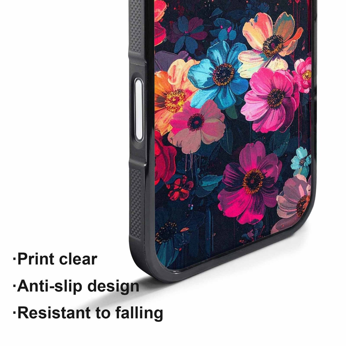 iPhone 17 Air Case — Shadowy Glitch Floral Pattern Hundreds Floral, Personalized Phone Case