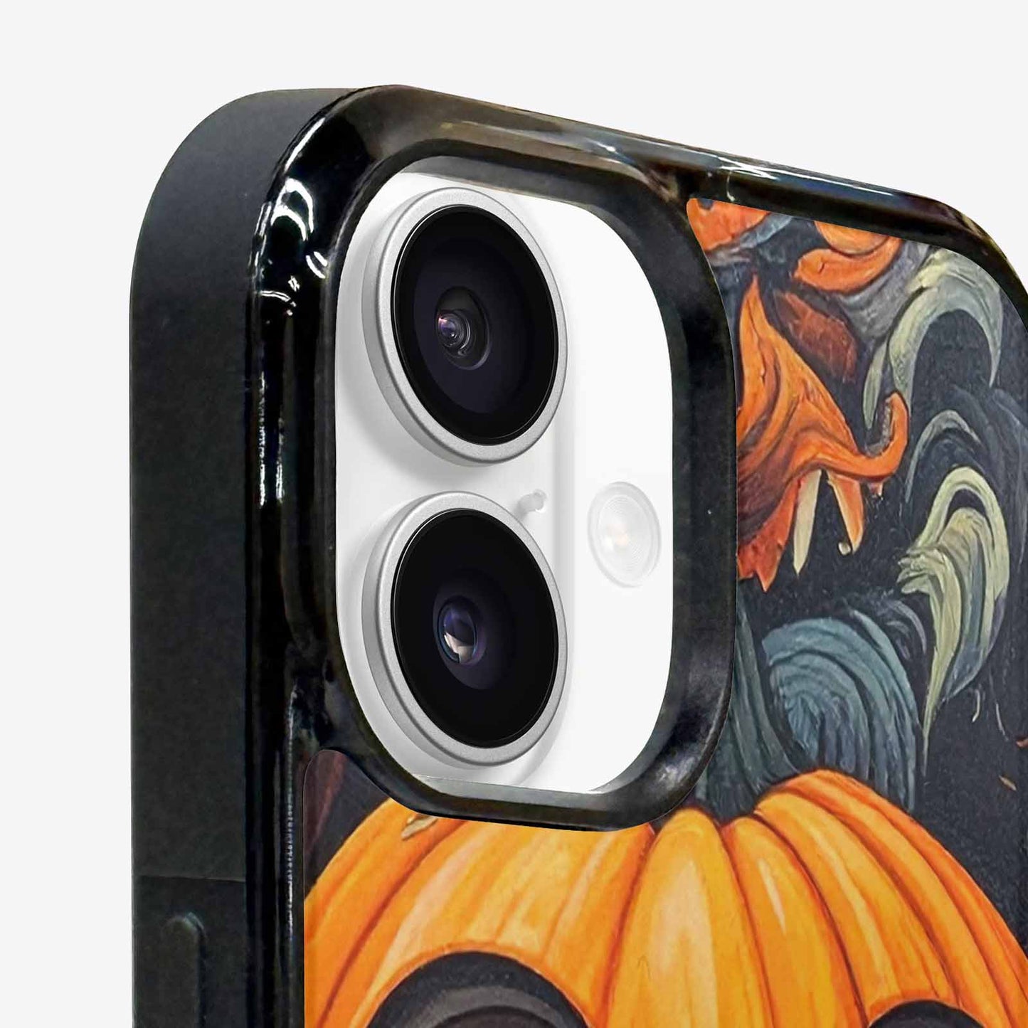 iPhone 16 Plus Case — Cartoon Pumpkin Monster, Custom Art Phone Cover