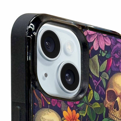 iPhone 15 Plus Case — Skulls Botanicalskulls Pattern, Custom Art Phone Cover