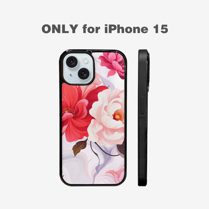 iPhone 15 Case — Marble Floral Custom, Custom Made Phone Cover