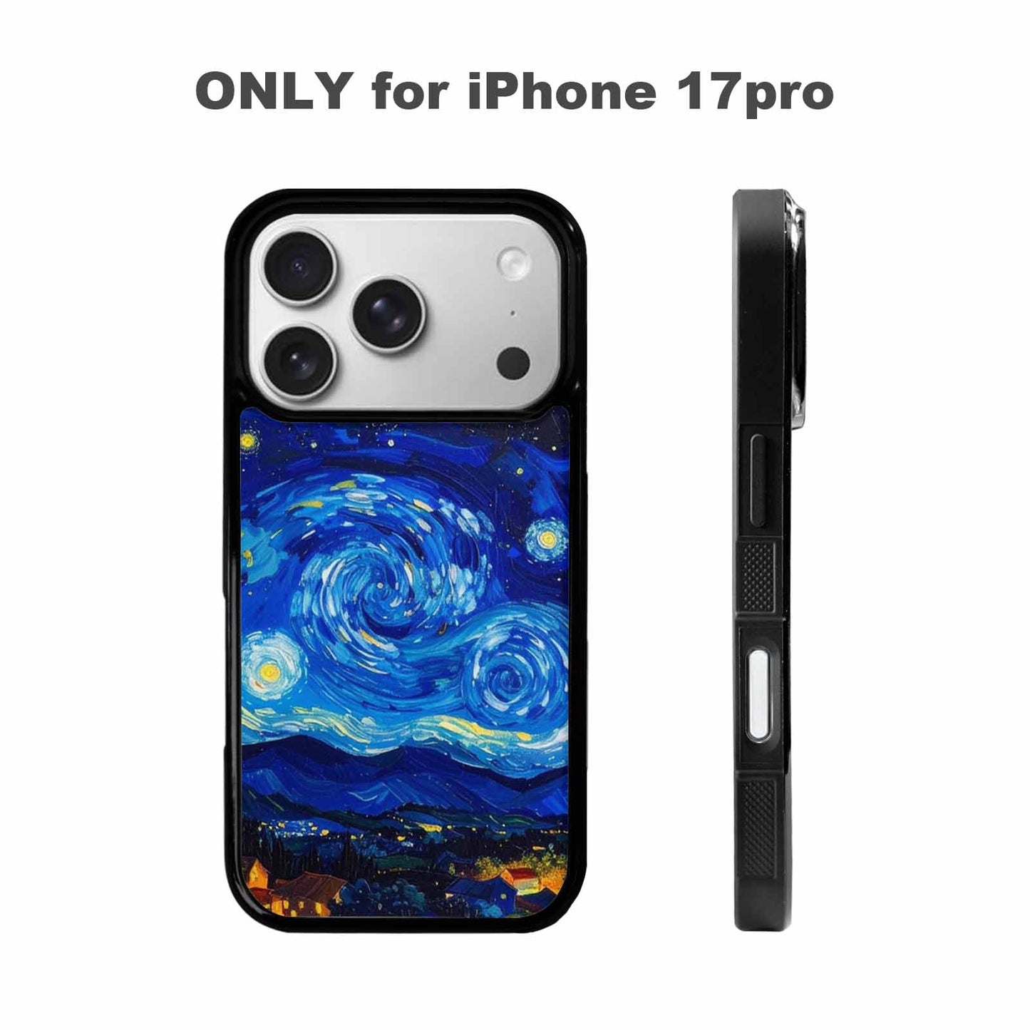iPhone 17 Pro Case — Starry Night Van Gogh Paint Galaxy, Personalized Phone Case