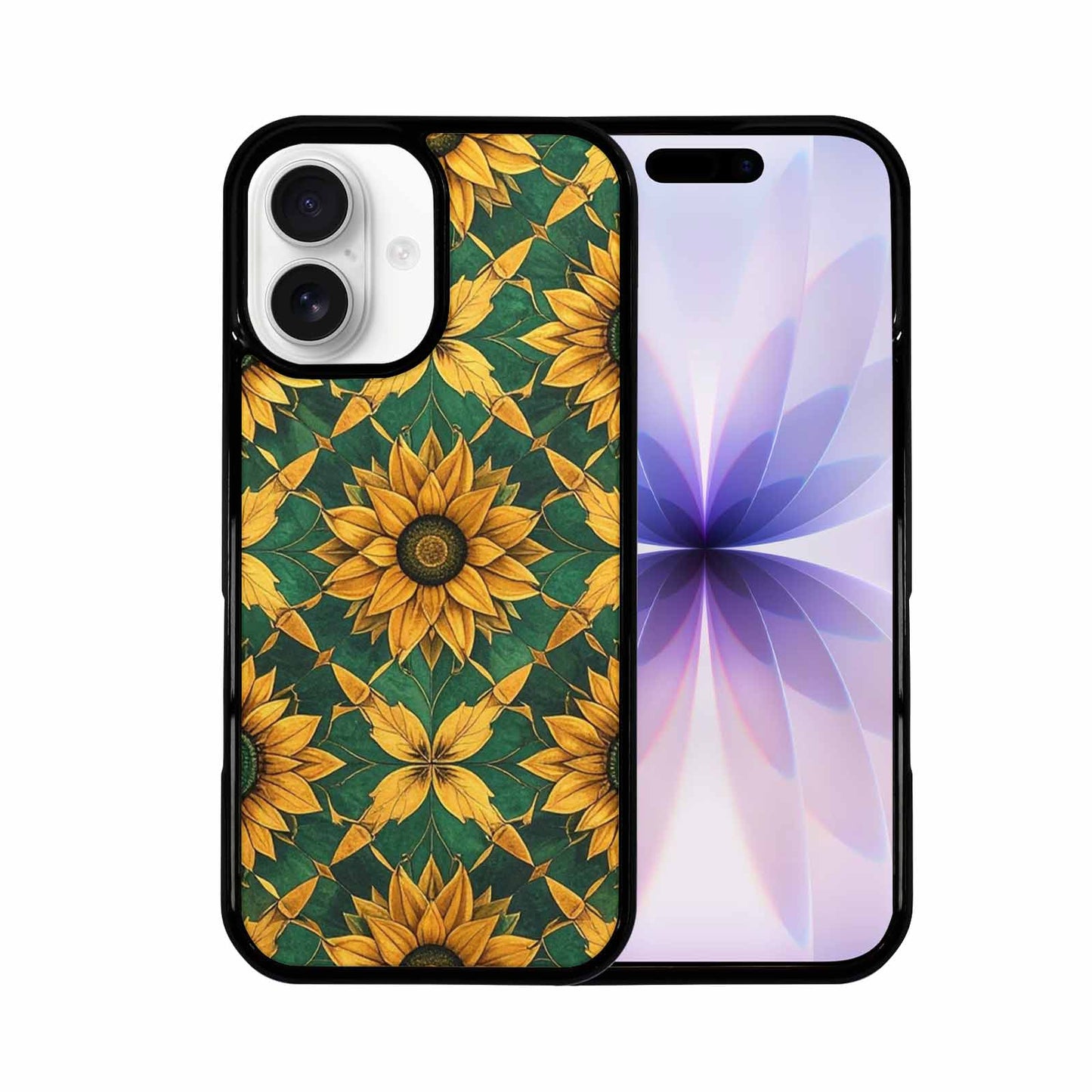 iPhone 17 Case — Sunflower Motifs Arranged In Floral, Custom Designed Case Cover