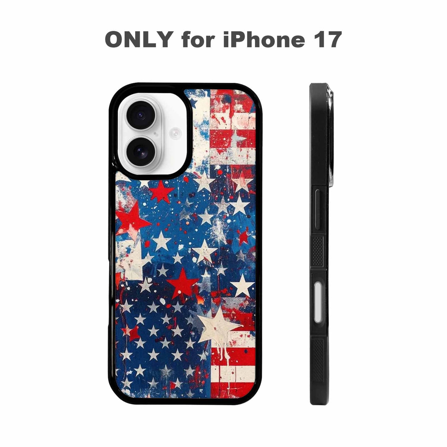 iPhone 17 Case — Patriotic Stars And Stripes Galaxy Space, Custom Made Phone Cover