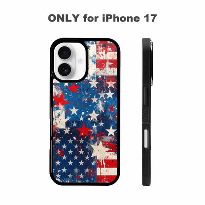 iPhone 17 Case — Patriotic Stars And Stripes Galaxy Space, Custom Made Phone Cover