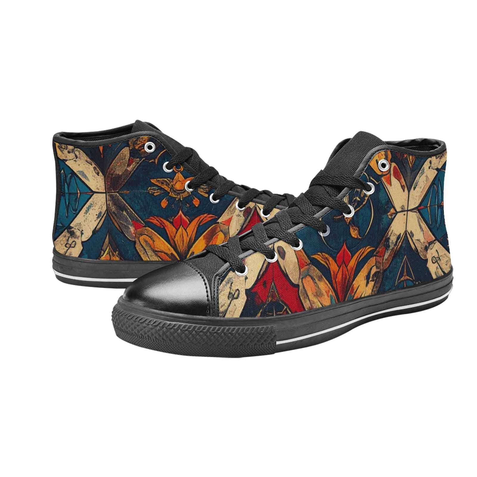 WOMEN'S Old School Tattoo High Top Canvas Surreal Custom Shoes