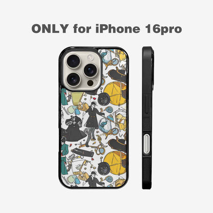 iPhone 16 Pro Case — Noir Spy Silhouette Pen Ink Noir, Original Design Phone Case
