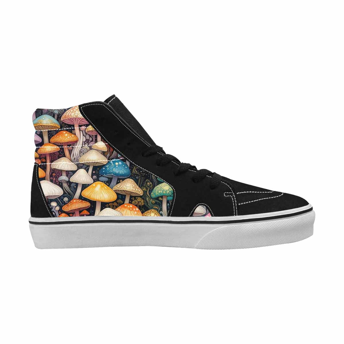 MEN'S Mushrooms High Top Canvas Dark Academia Custom Sneakers