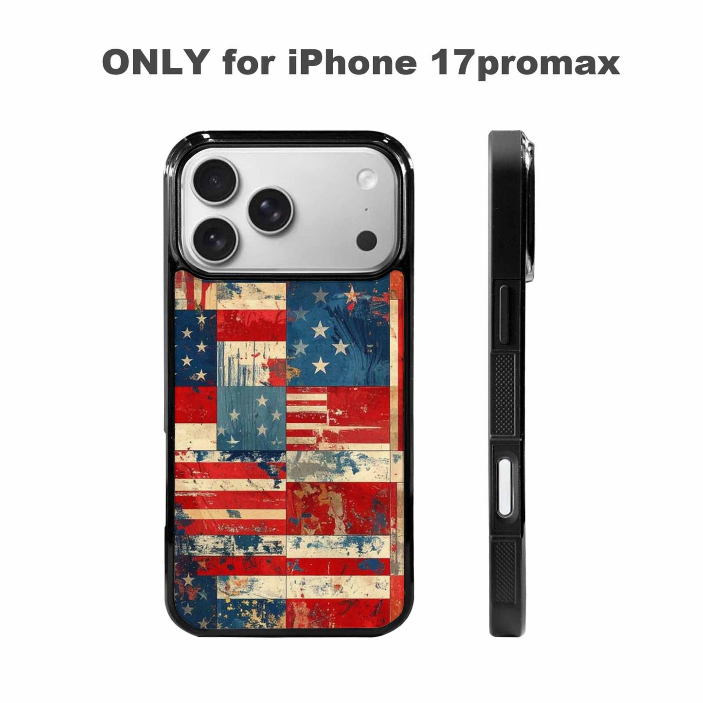 iPhone 17 Pro Max Case — Small American Flag Stars Galaxy Space, Custom Art Phone Cover