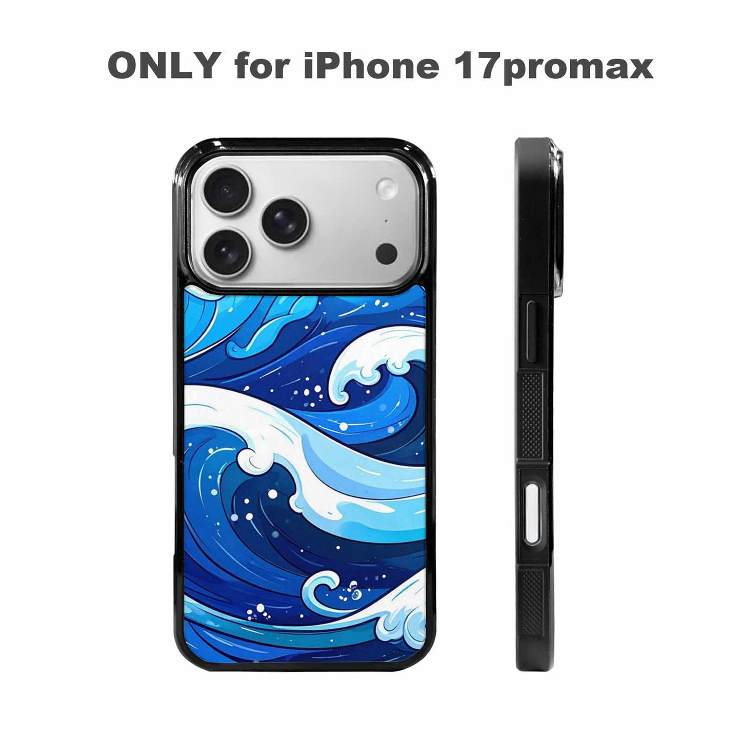 iPhone 17 Pro Max Case — Glossy Winter Wave Cartoon Cute, Custom Art Phone Cover