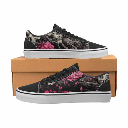 WOMEN'S Skull Roses Lace-Up Canvas Kaleidoscope Sneakers