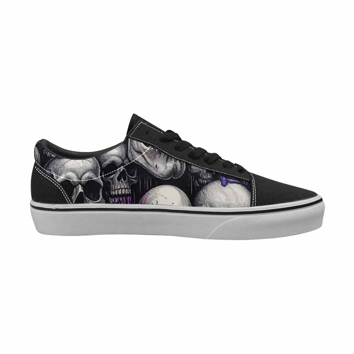 WOMEN'S Rainbow From Skull S Lace-Up Canvas Dark Academia Sneakers