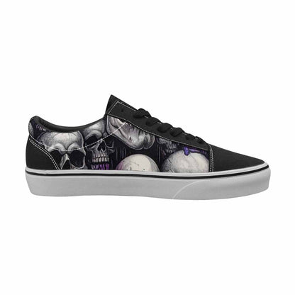 WOMEN'S Rainbow From Skull S Lace-Up Canvas Dark Academia Sneakers