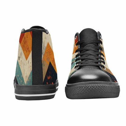 MEN'S Southwestern Geometric Diamond High Top Canvas Dreamcore Shoes