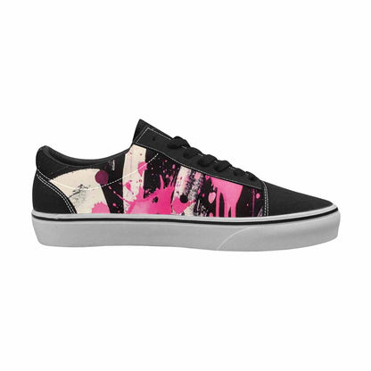 WOMEN'S Zebra Stripe Burst Lace-Up Canvas Cottagecore Custom Sneakers