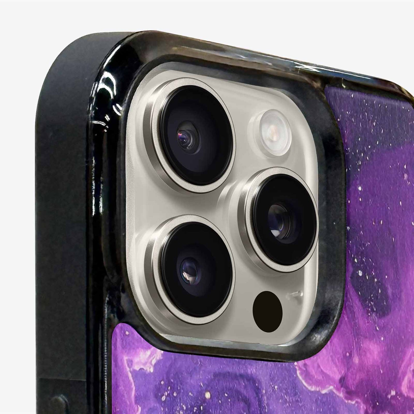 iPhone 15 Pro Max Case — Purple Color Tones Nebula Texture With, Customized Protective Case